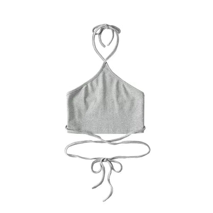 Crop Top with Neck Strap