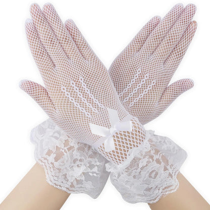 White Lace Gloves