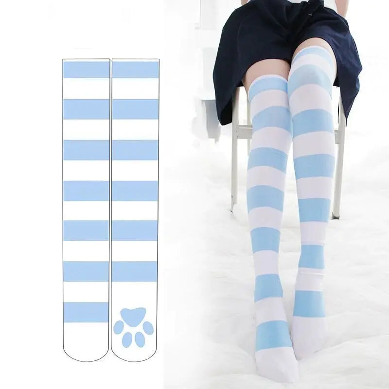 Long Striped Knee Socks for Femboys
