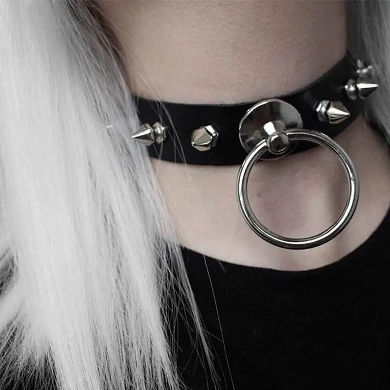 Spiked Black Choker