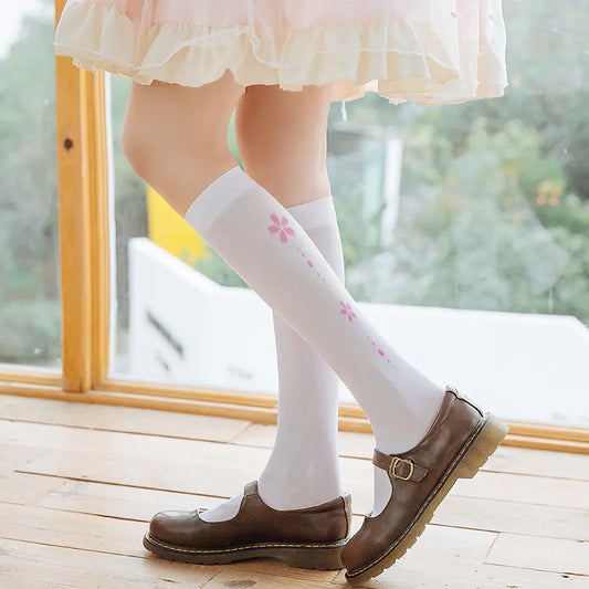 Cat's Paw Print Knee Socks