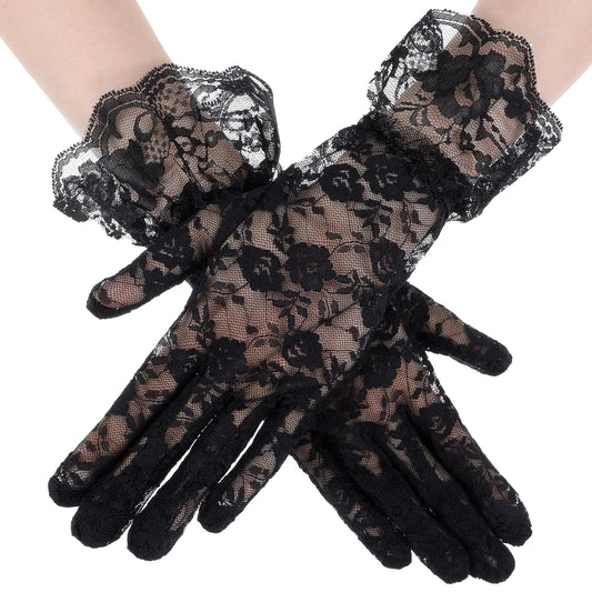 Black Lace Gloves