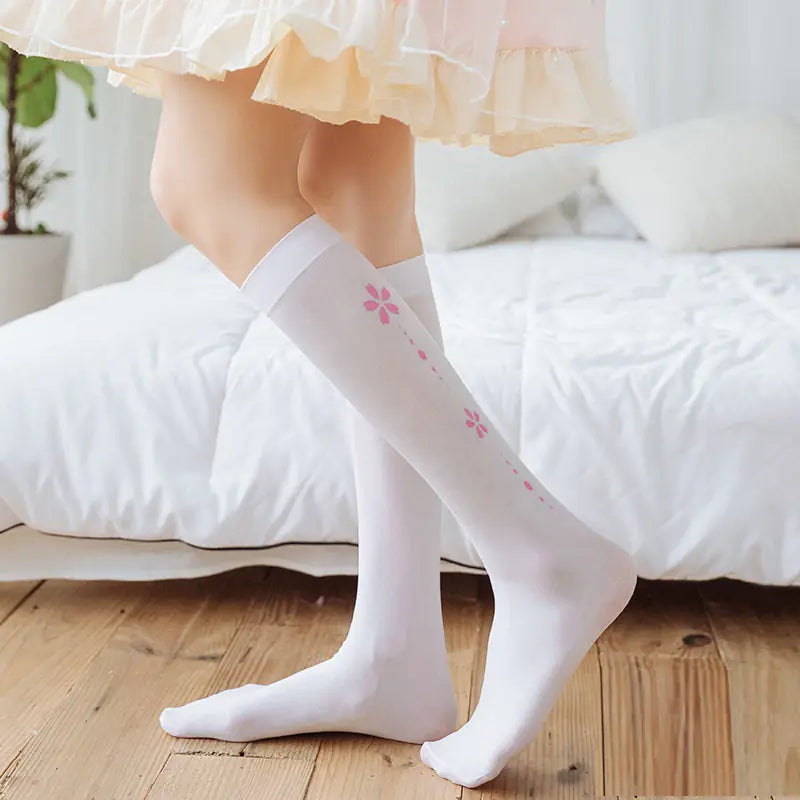 Cat's Paw Print Knee Socks