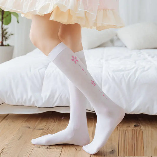 Cat's Paw Print Knee Socks