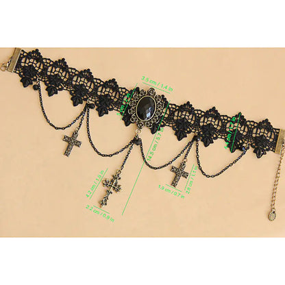 Gothic Black Lace Choker