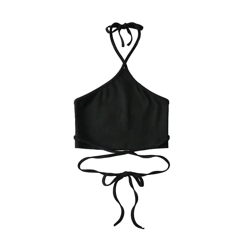 Crop Top with Neck Strap