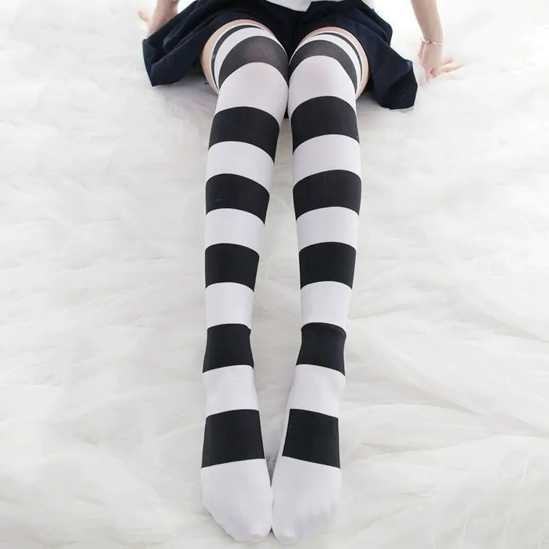 Long Striped Knee Socks for Femboys