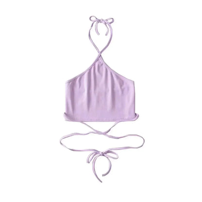 Crop Top with Neck Strap