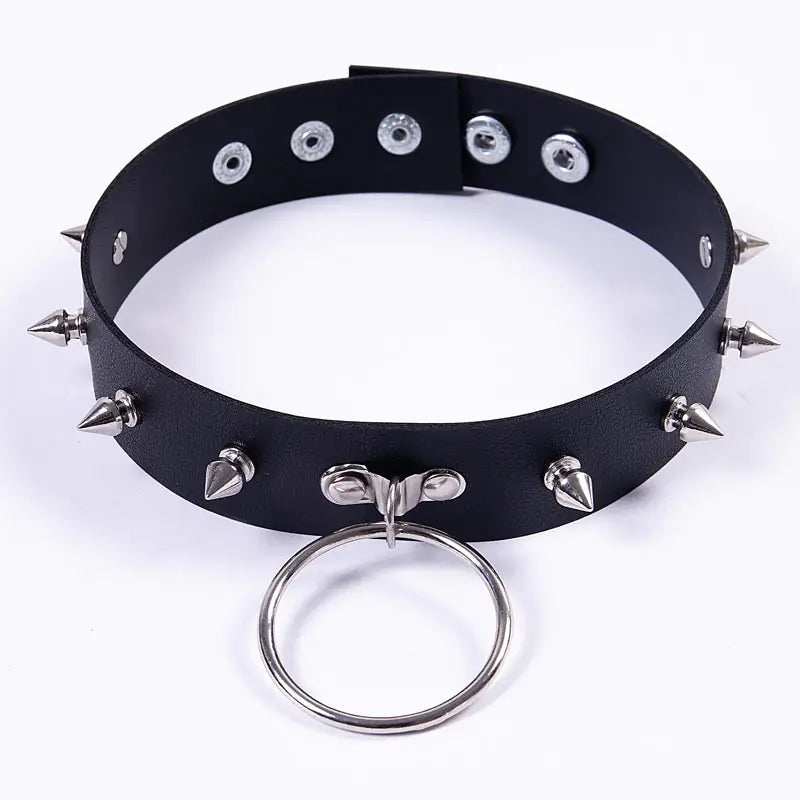 Spiked Black Choker