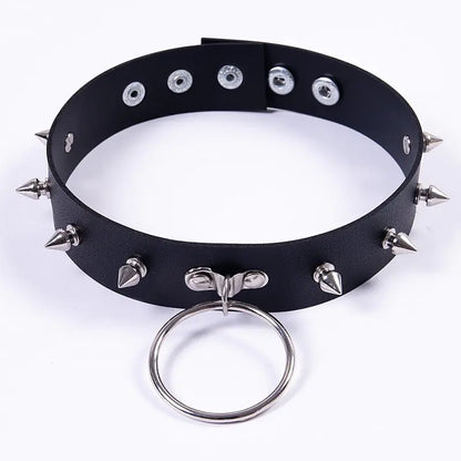 Spiked Black Choker
